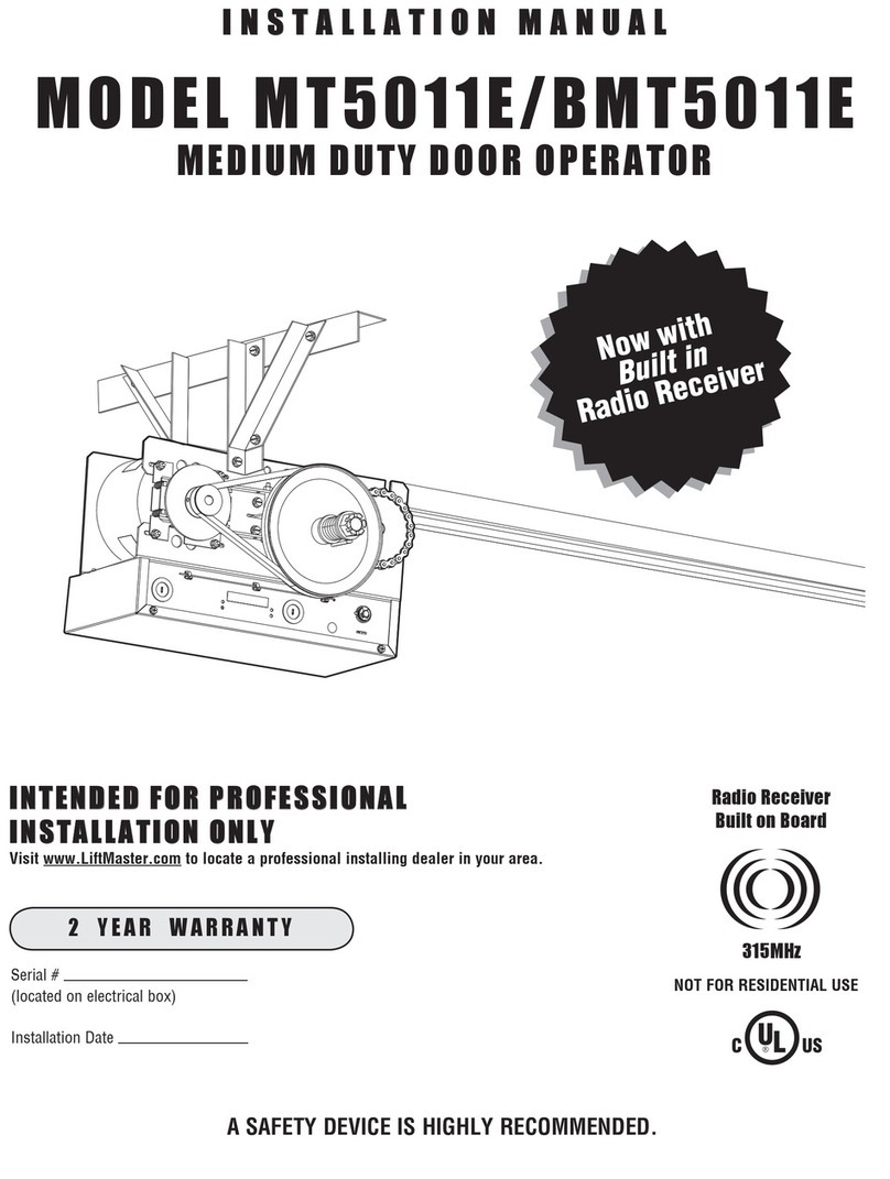 Chamberlain MT User manual Chamberlain MT User manual