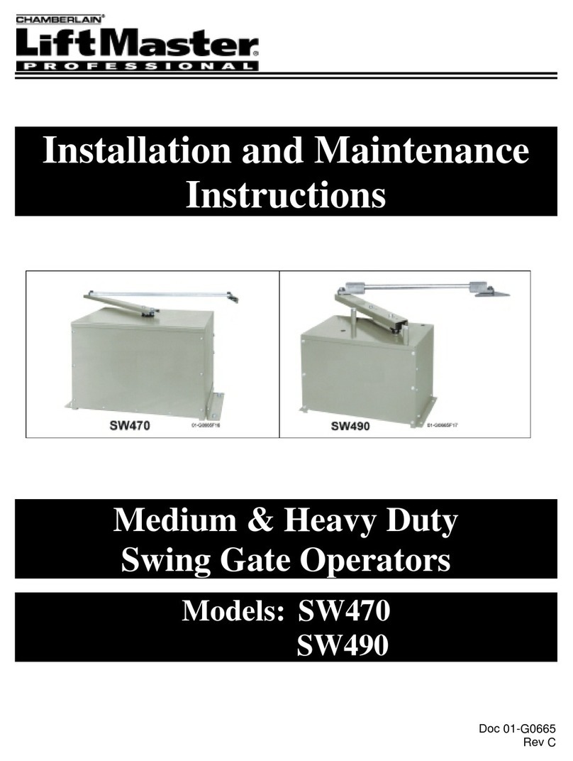 Chamberlain LiftMaster Professional SW470 Installation and maintenance instructions