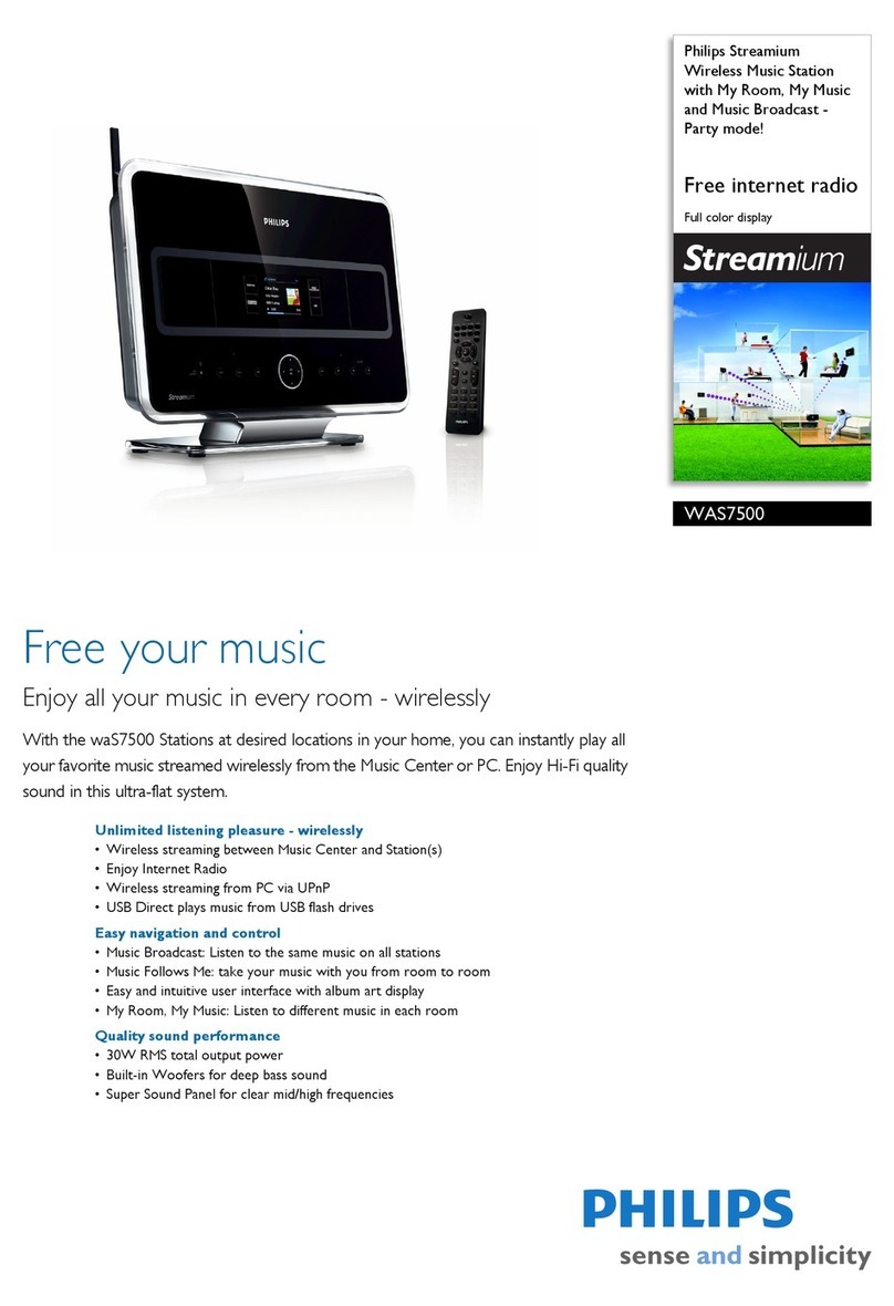 Philips Streamium WAS7500 User manual