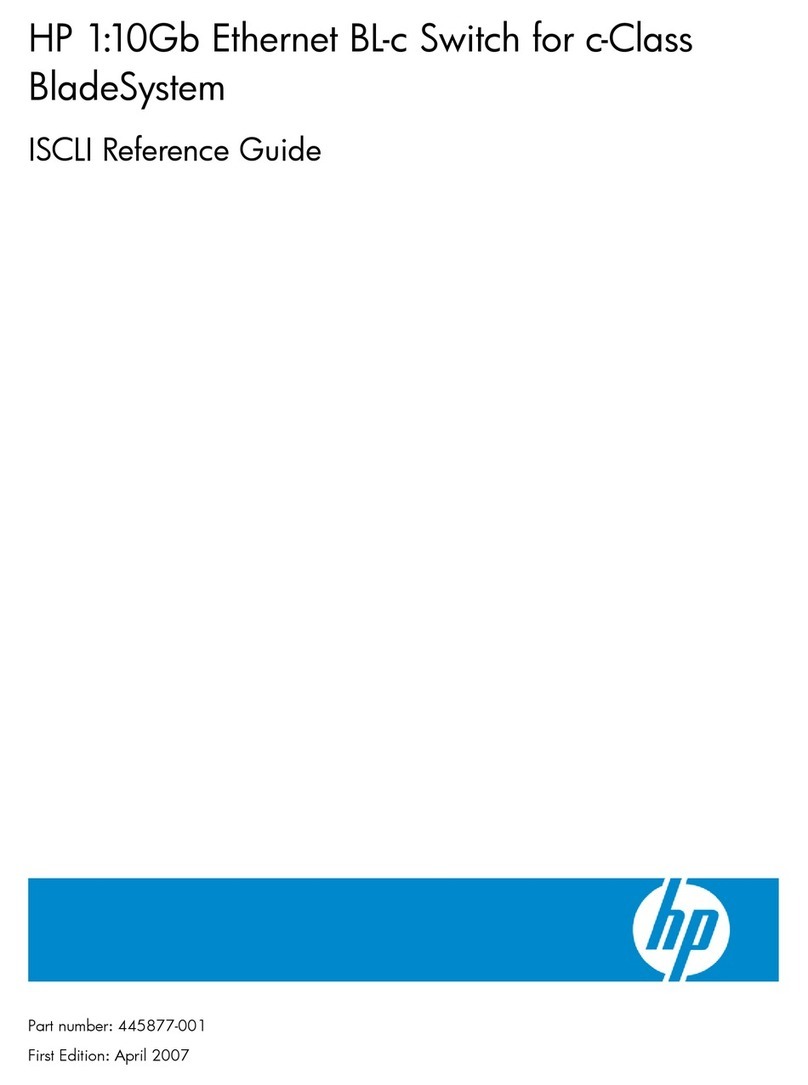 HP 438031-B21 - 1:10Gb Ethernet BL-c Switch Instruction Manual