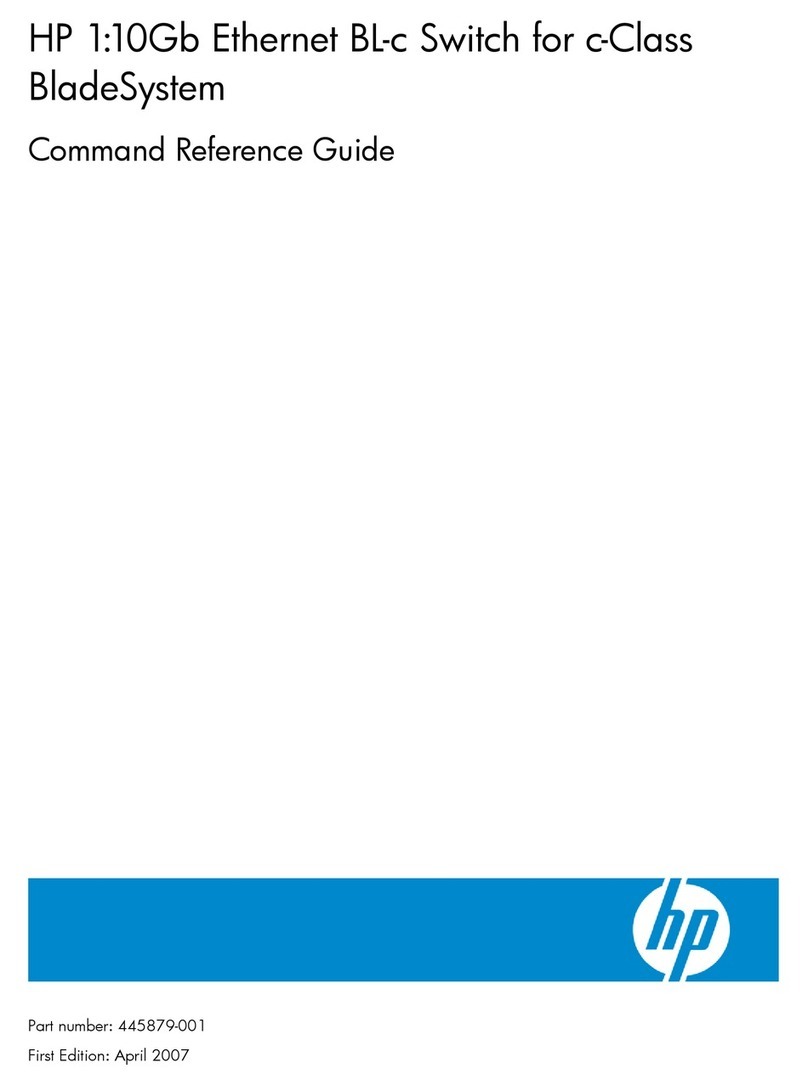 HP 438031-B21 - 1:10Gb Ethernet BL-c Switch Command reference guide
