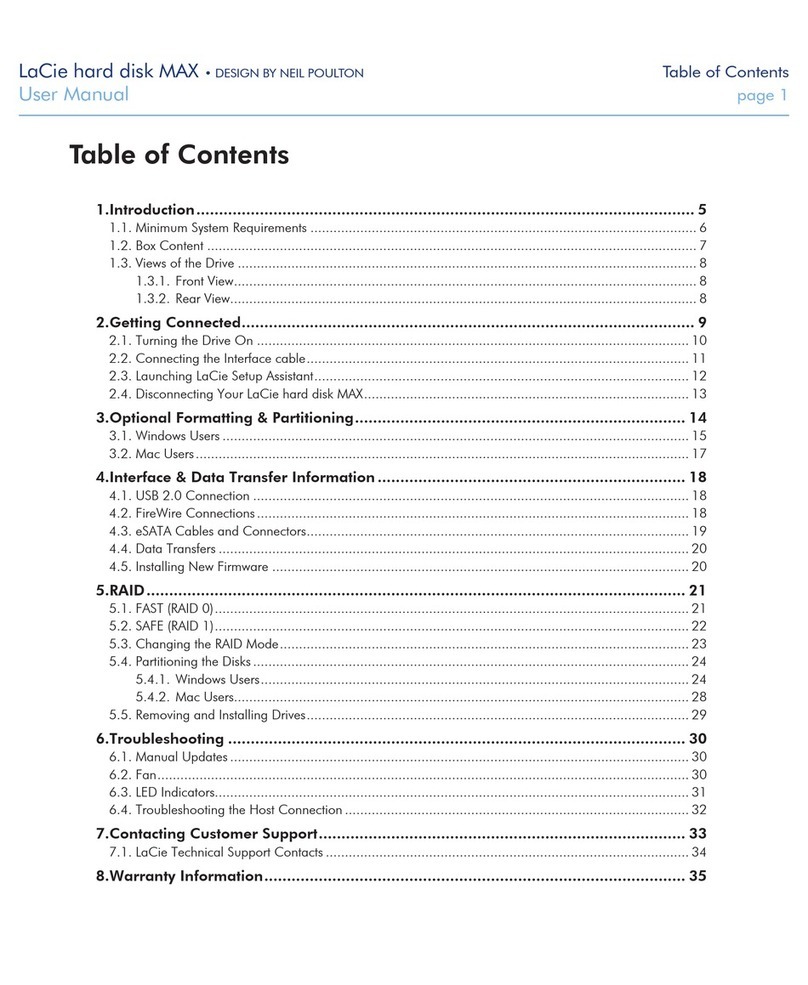 LaCie Hard Disk MAX Quadra User manual