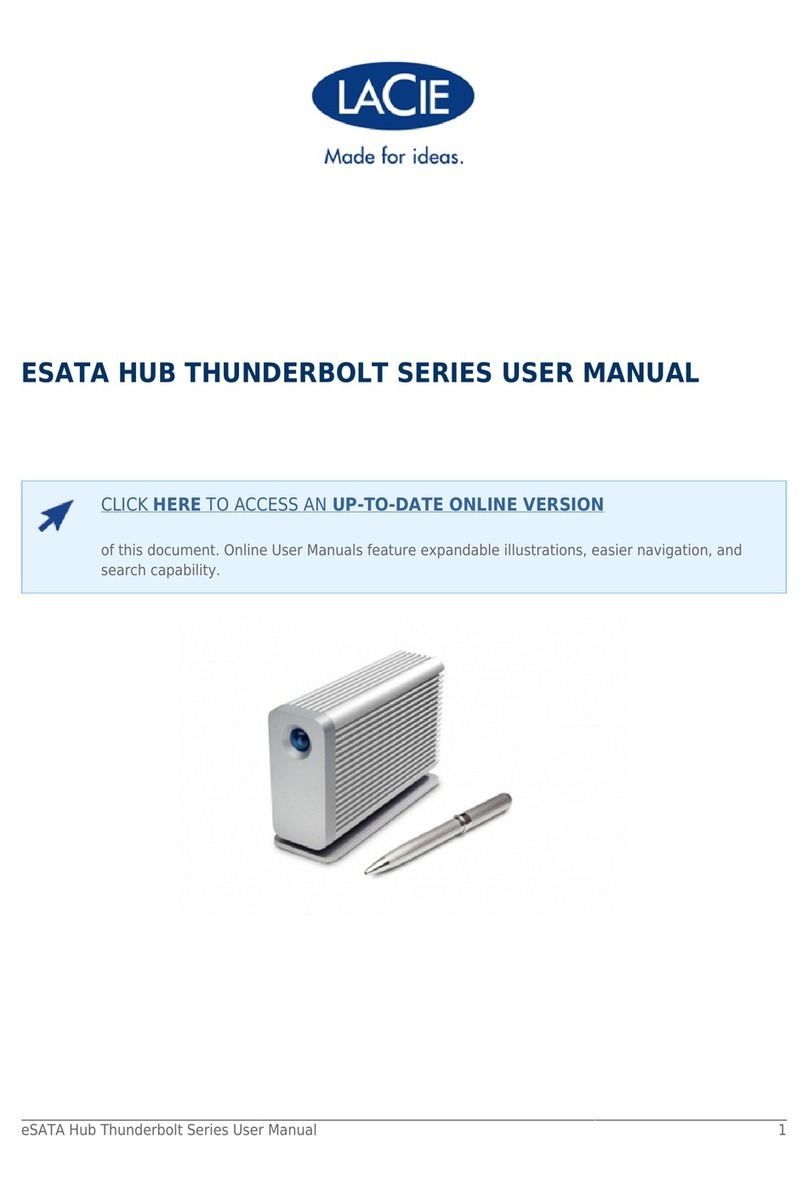 LaCie eSATA Hub Thunderbolt Series user manual