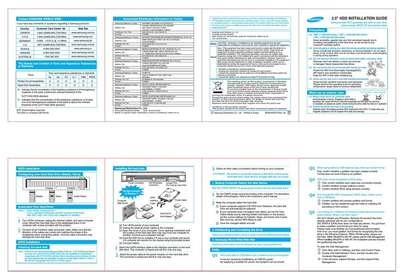 Samsung Spinpiont HD320KJ User manual