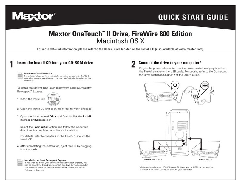 Maxtor OneTouch II User manual