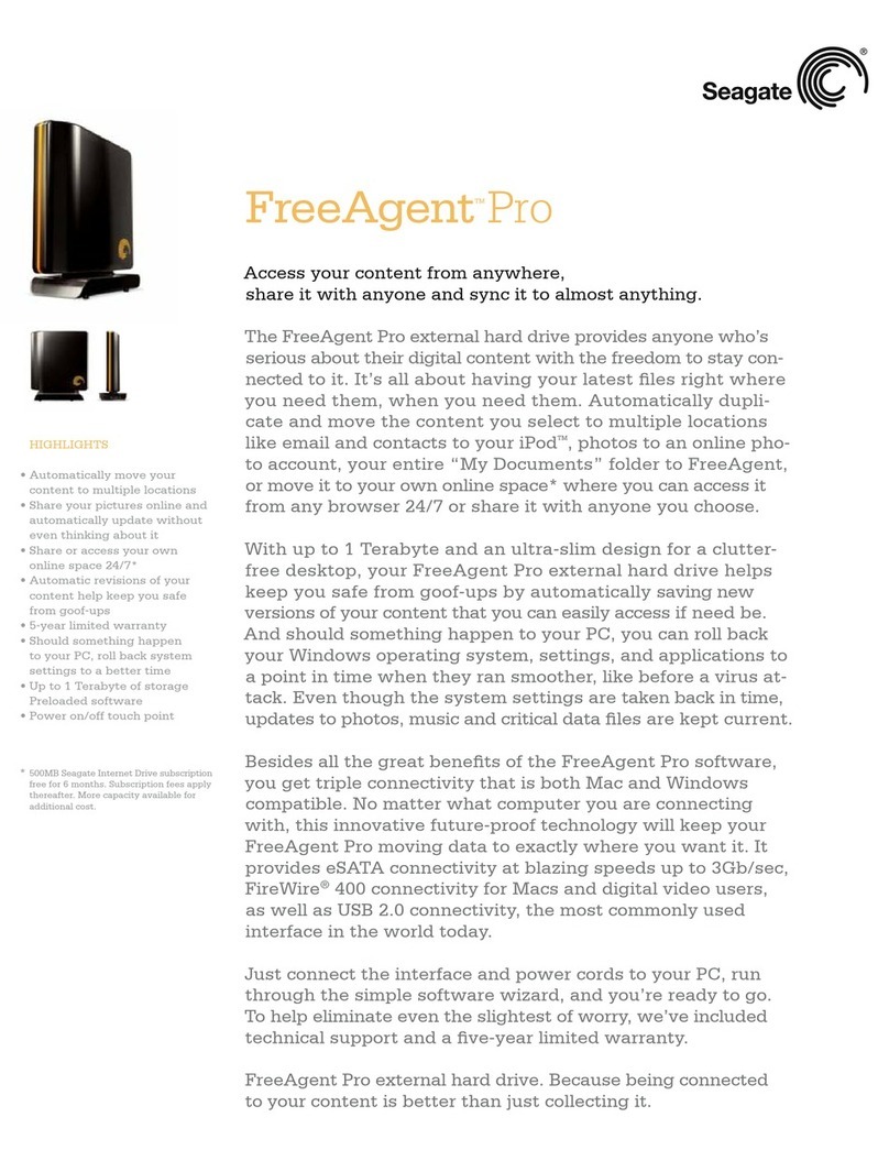 Seagate FreeAgent Pro User manual