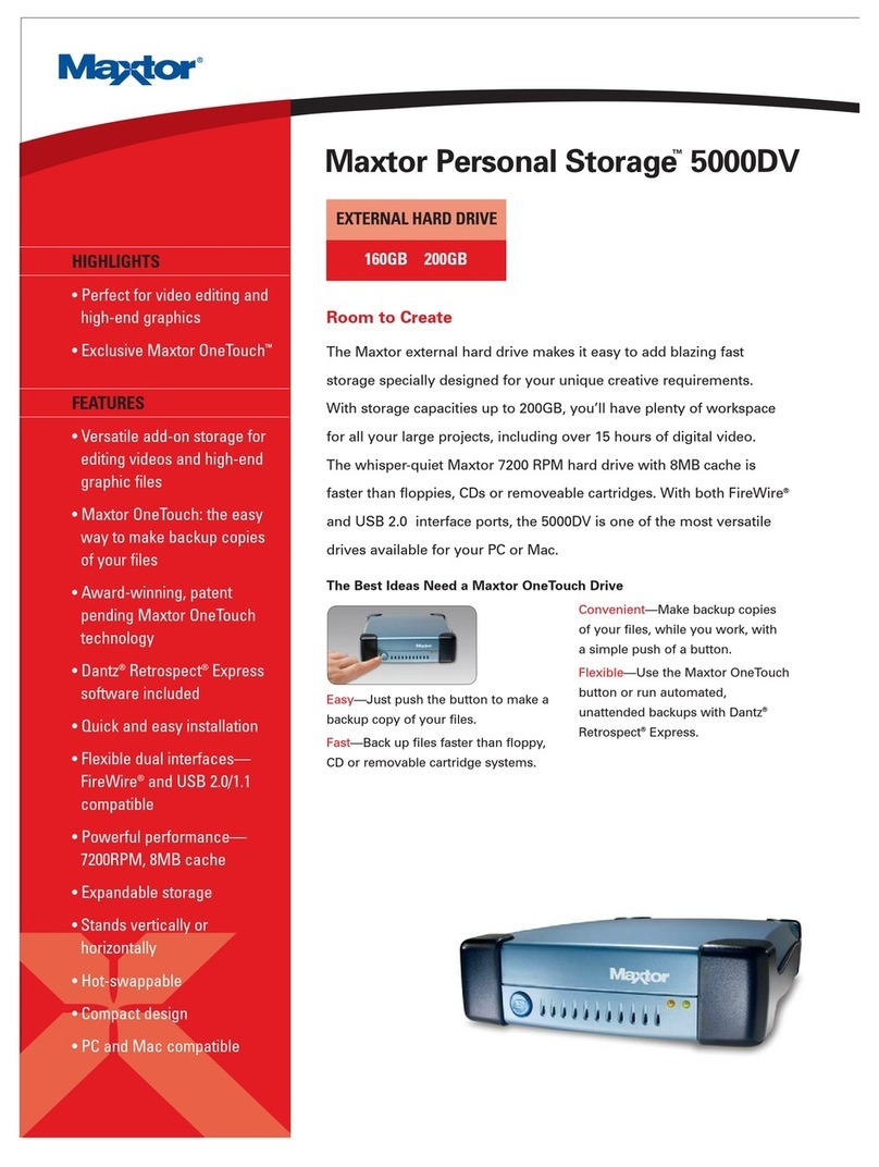 Maxtor Personal Storage 5000DV User manual