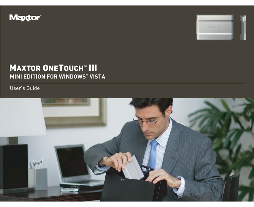 Seagate Maxtor OneTouch III Mini Edition User manual Seagate Maxtor OneTouch III Mini Edition User manual