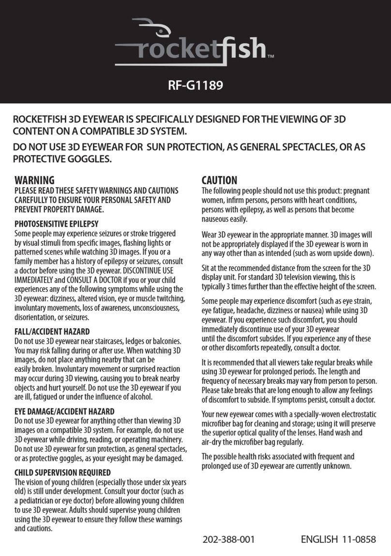 Rocket Fish RF-G1189 Safety information