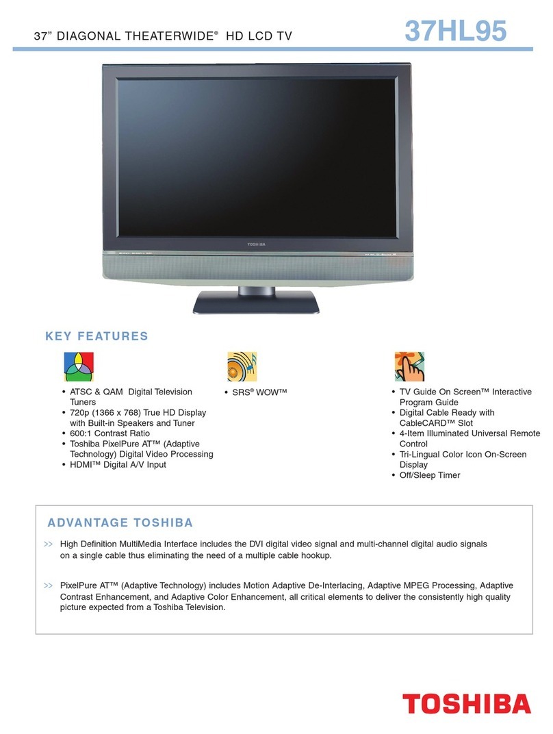 Toshiba TheaterWide 37HL95 Specifications