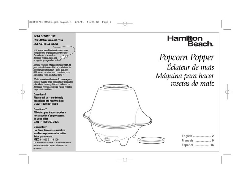Hamilton Beach 73300 use & care