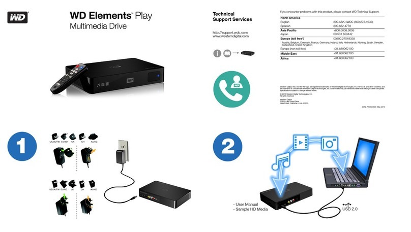 Western Digital WD Elements Play WDBPCK0010BBK Quick install guide Western Digital WD Elements Play WDBPCK0010BBK Quick install guide