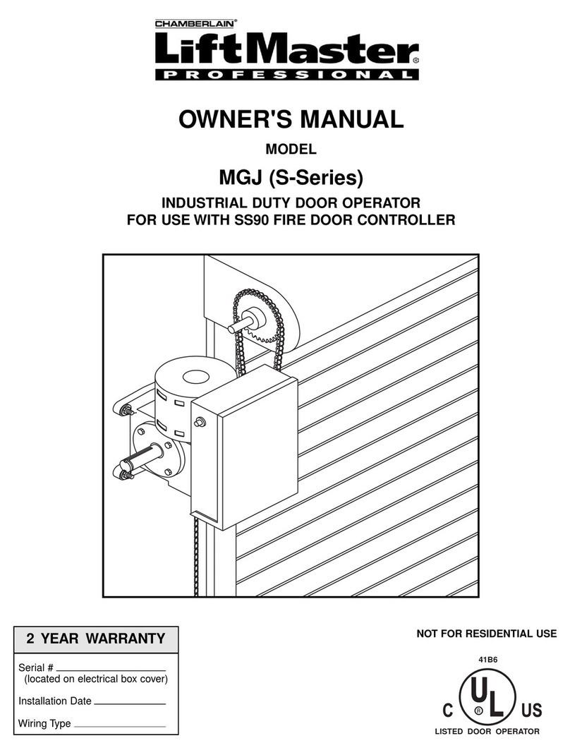 Chamberlain MGJ User manual