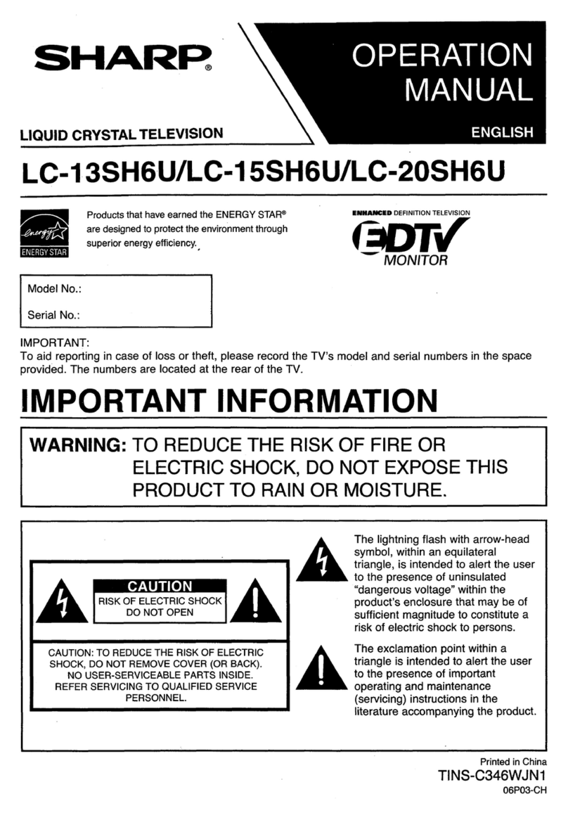 Sharp LC 20SH6U User manual