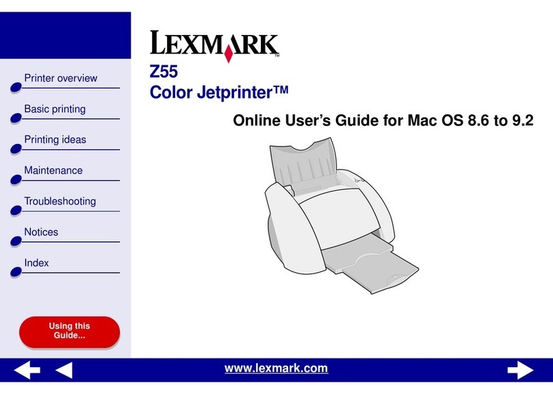 Lexmark 16M0497 - Z 55se Color Jetprinter Inkjet... User manual