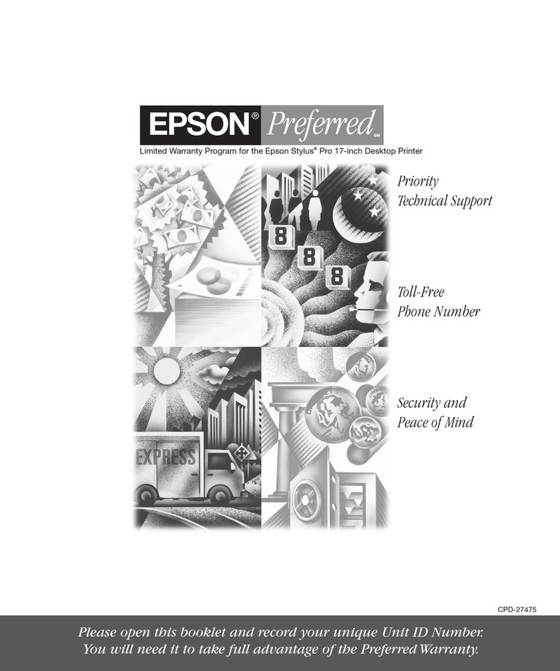 Epson 3880 - Stylus Pro Color Inkjet Printer Use and maintenance manual