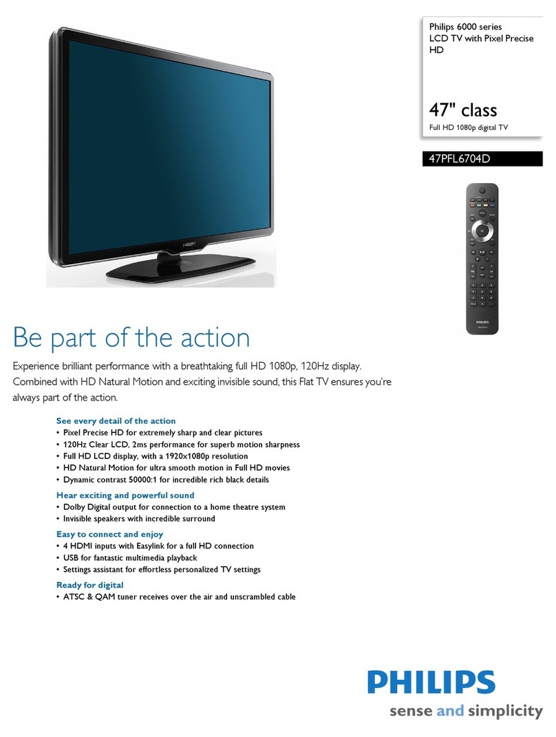 Philips 47PFL6704D - 47" LCD TV User manual
