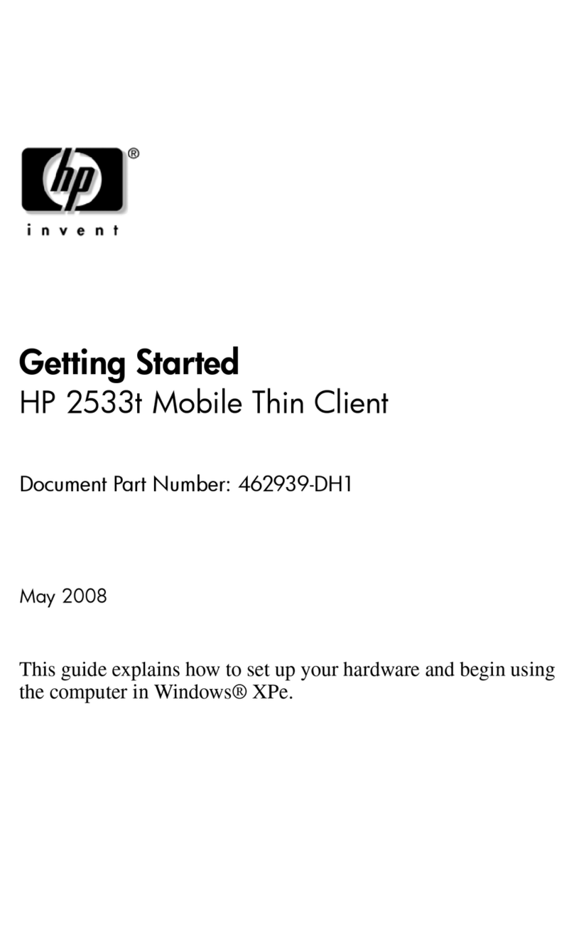 HP 2533t - Compaq Mobile Thin Client User manual