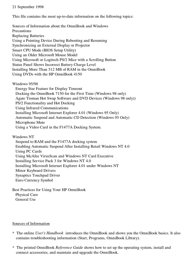HP OMNIBOOK 4150 Guide