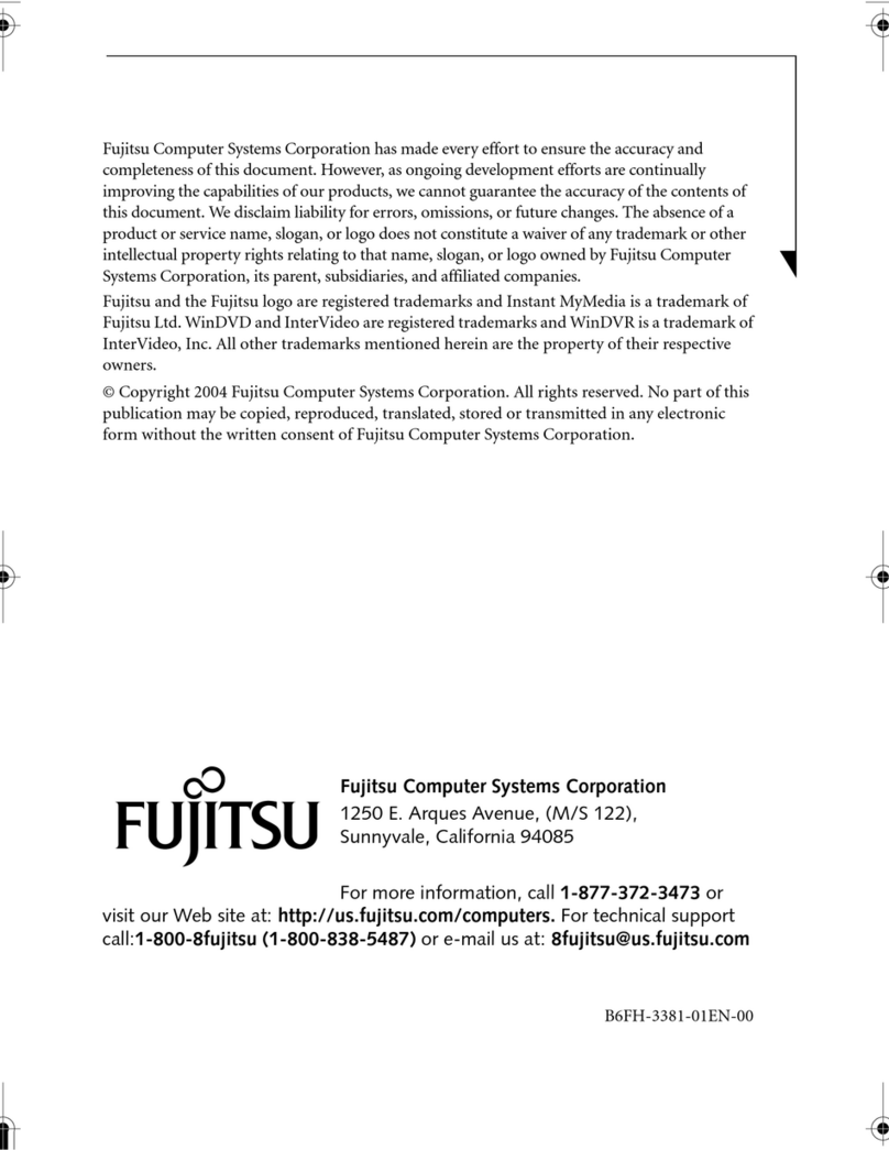 Fujitsu N6010 - LifeBook - Mobile Pentium 4 3.2 GHz user guide