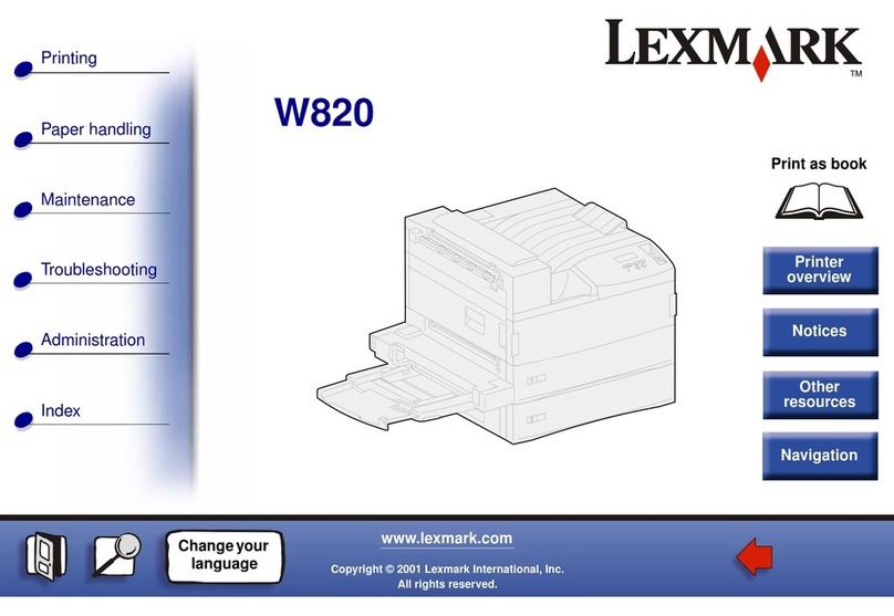 Lexmark 12B0104 - W 820 B/W Laser Printer Operating instructions