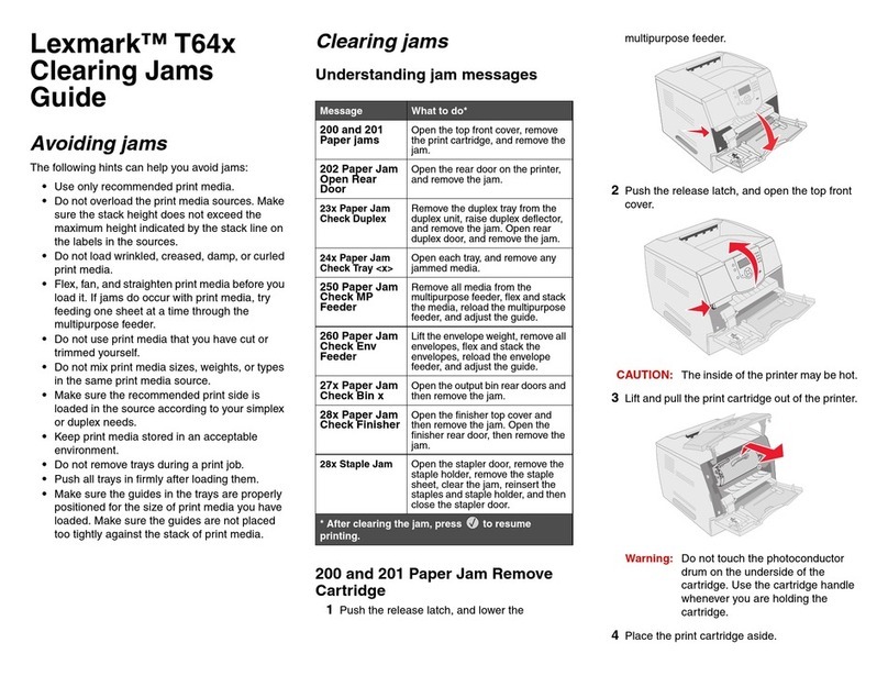 Lexmark T64x User manual
