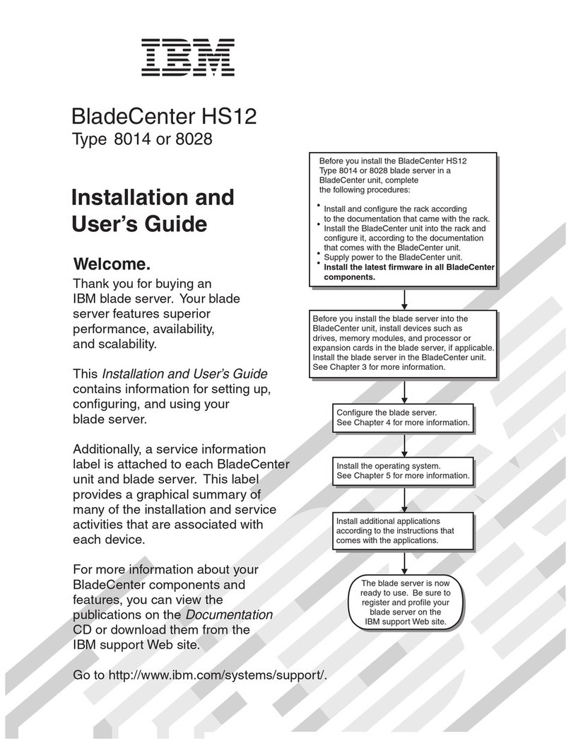 IBM HS12 - BladeCenter - 8028 Installation and user guide