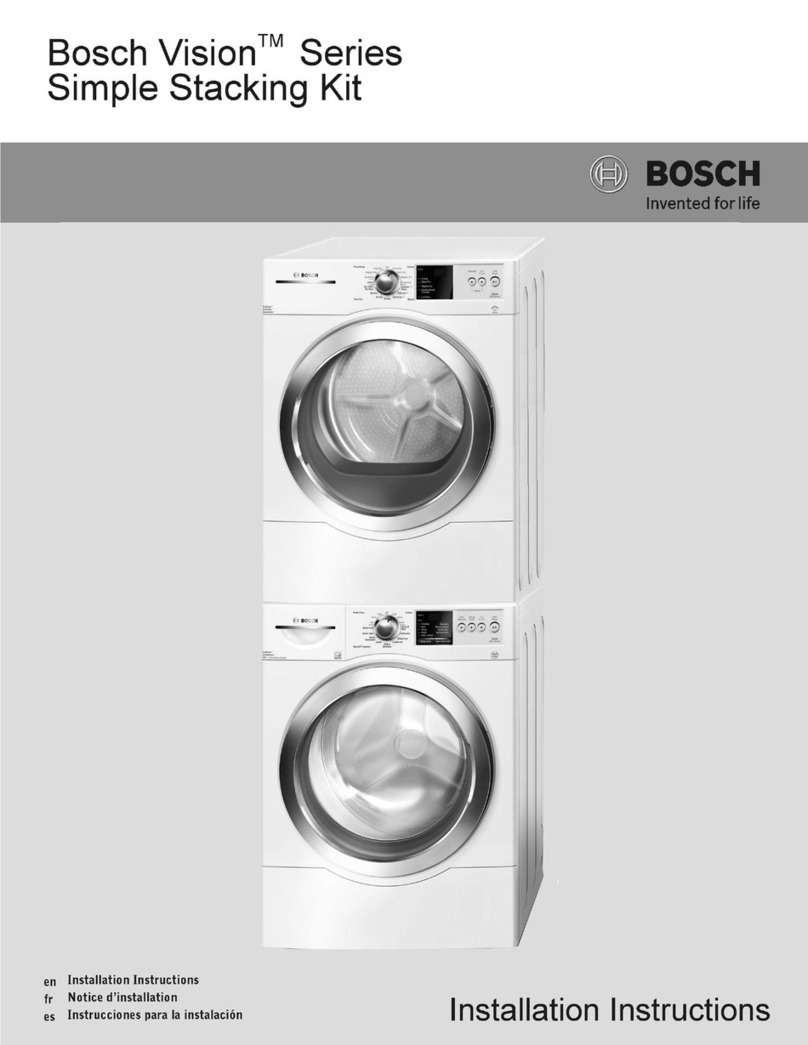 Bosch WTVC5330US - 6.7 cu. Ft. Vision 500 Series Electric... installation instructions Bosch WTVC5330US - 6.7 cu. Ft. Vision 500 Series Electric... installation instructions