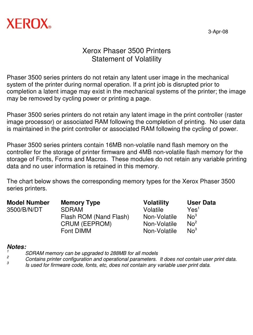 Xerox 3500B - Phaser B/W Laser Printer User manual