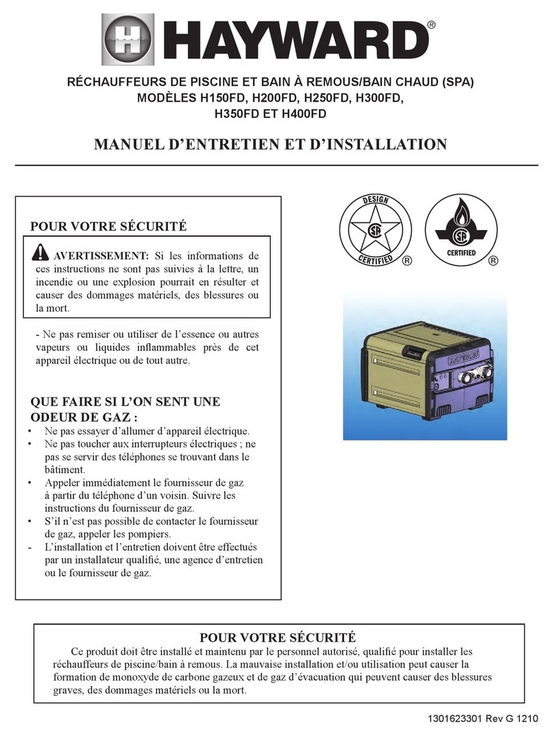 Hayward Universal H-Series Low NOx Installation and maintenance manual Hayward Universal H-Series Low NOx Installation and maintenance manual
