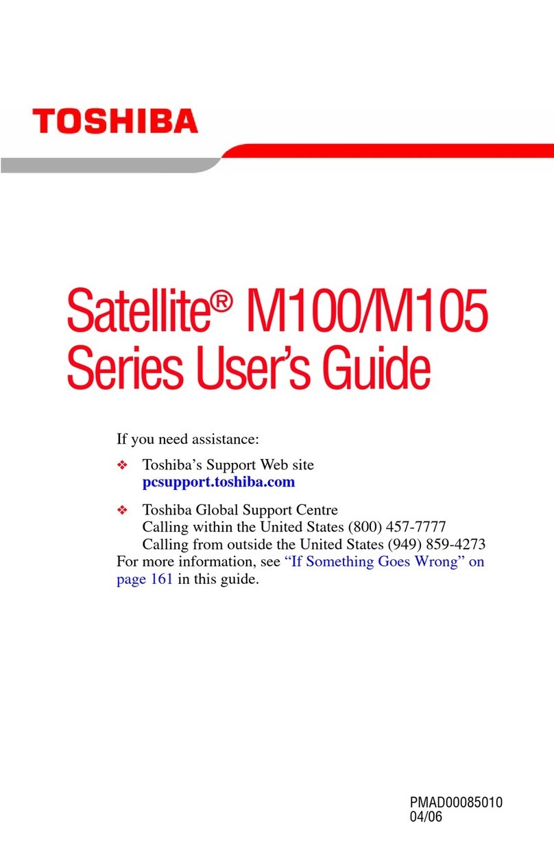 Toshiba M105-S1021 - Satellite - Celeron M 1.46 GHz User manual
