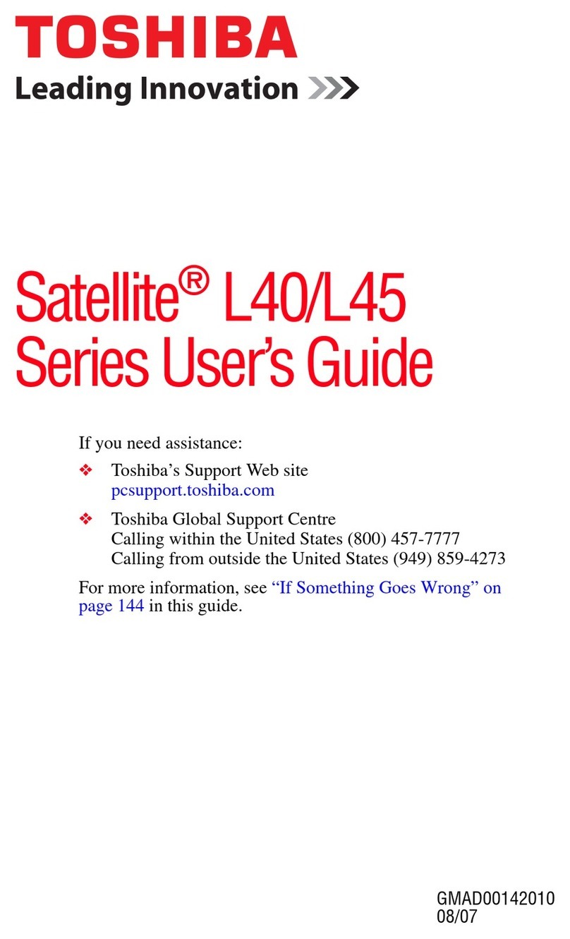 Toshiba L45-S7423 - Satellite - Pentium Dual Core 1.46... User manual