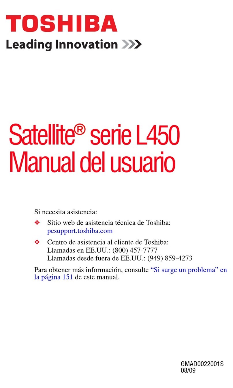 Toshiba L450 EZ1543 - Satellite - Core 2 Duo 2.2 GHz User guide
