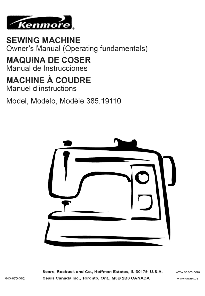 Kenmore 19110 - Computerized Sewing Machine owner's manual
