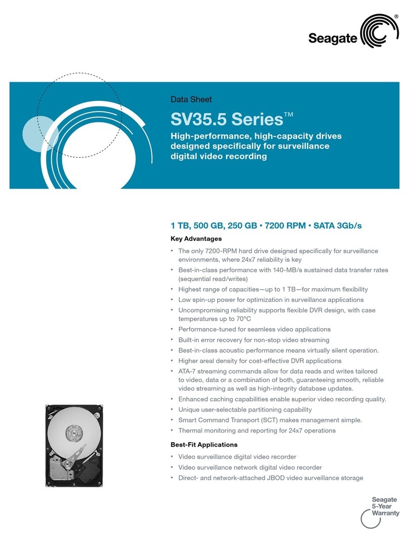 Seagate ST31000525SV - 1.0TB 7200RPM Sata... User manual