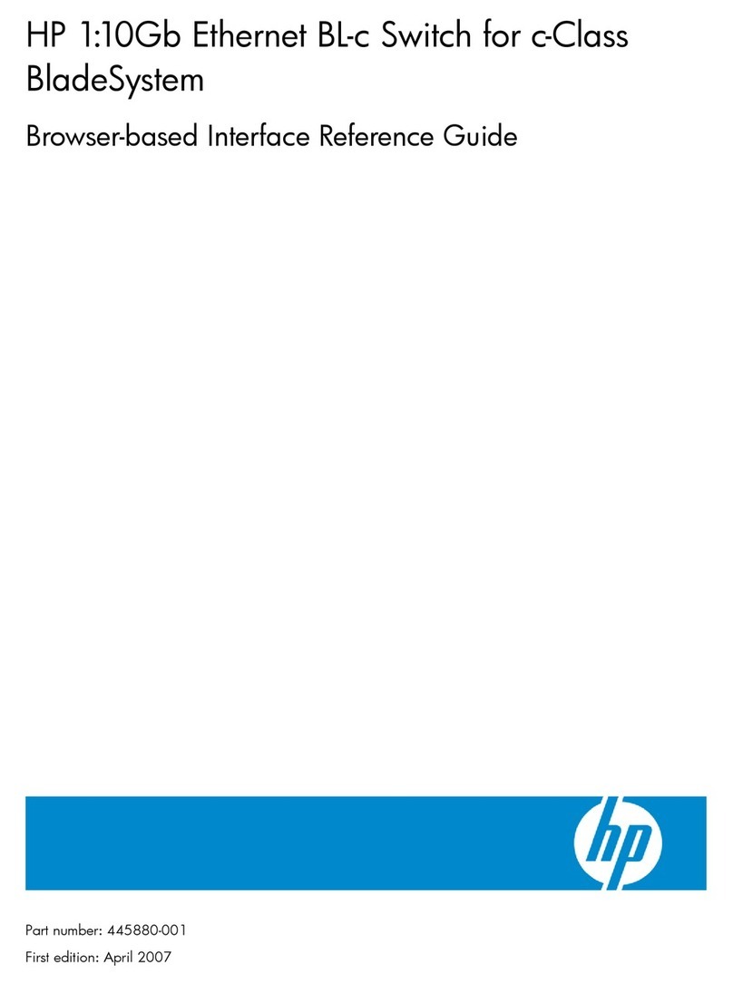 HP 438031-B21 - 1:10Gb Ethernet BL-c Switch User manual HP 438031-B21 - 1:10Gb Ethernet BL-c Switch User manual