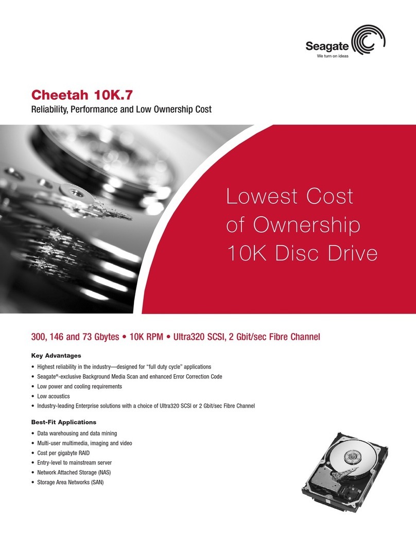 Seagate ST3146707LW - Cheetah 146 GB Hard Drive User manual