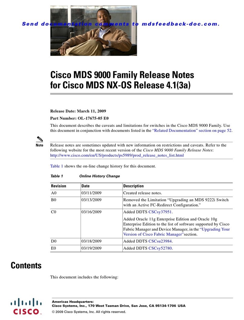 Cisco AJ732A -  MDS 9134 Fabric Switch Instruction Manual