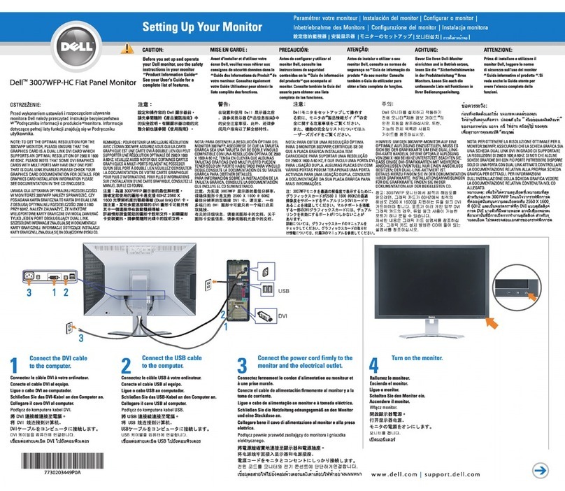 Dell 3007WFP-HC - UltraSharp - 30" LCD Monitor Setup guide