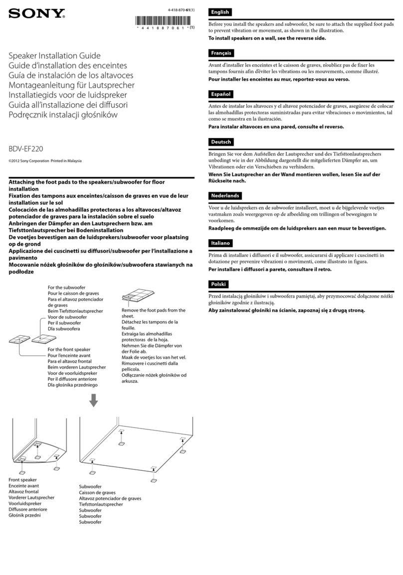 Sony BDV-EF220 User manual