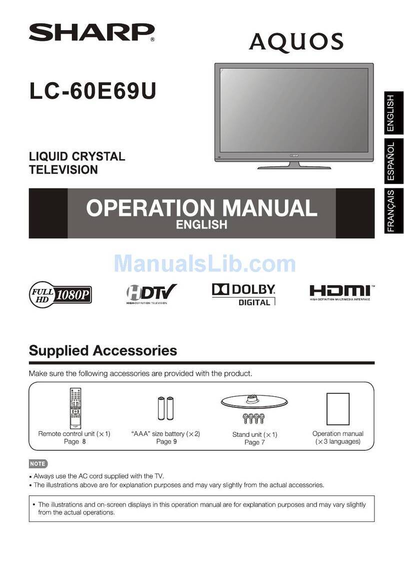 Sharp Aquos LC-60E69U User manual