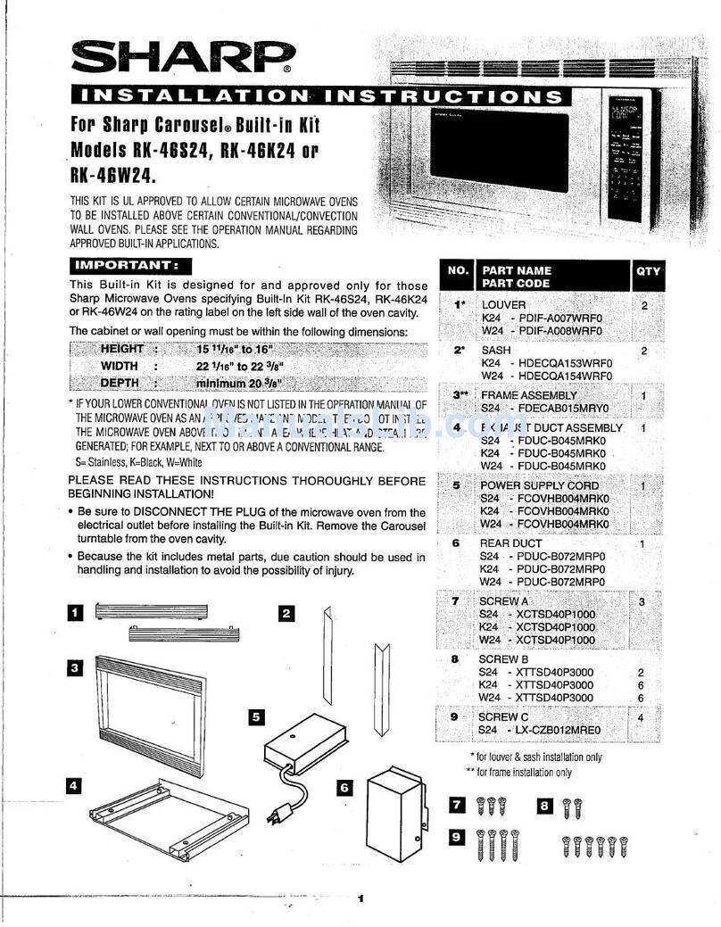 Sharp R-K46K24 User manual