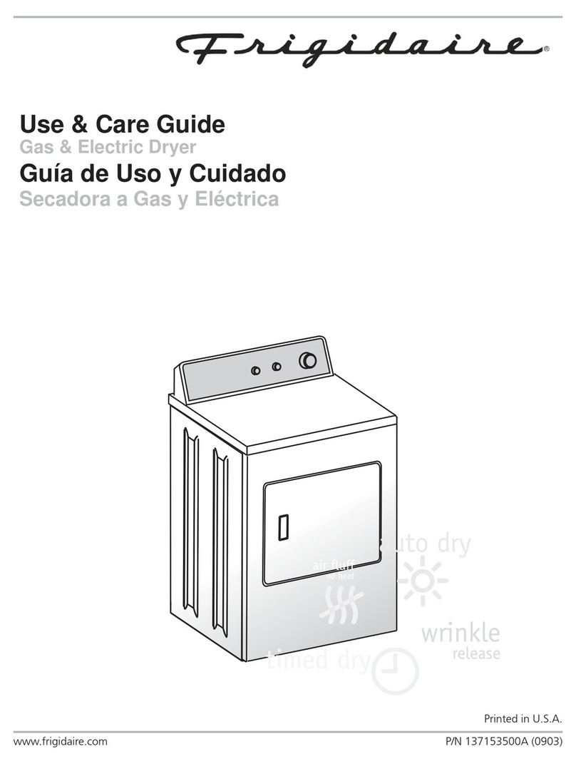 Frigidaire FRE5711KW Guía de Uso y Cuidado Frigidaire FRE5711KW Guía de Uso y Cuidado