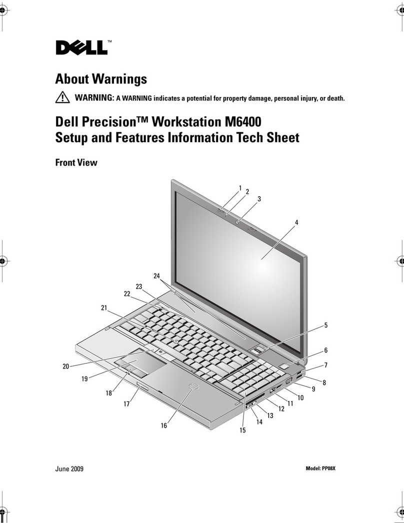 Dell Precision Workstation M6400 Owner's manual