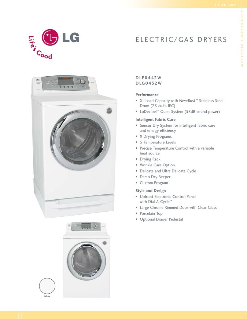 LG DLE0442W User manual