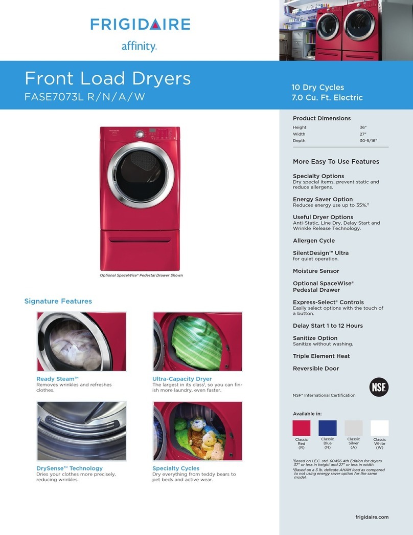 Frigidaire Affinity FASE7073LA Product specifications