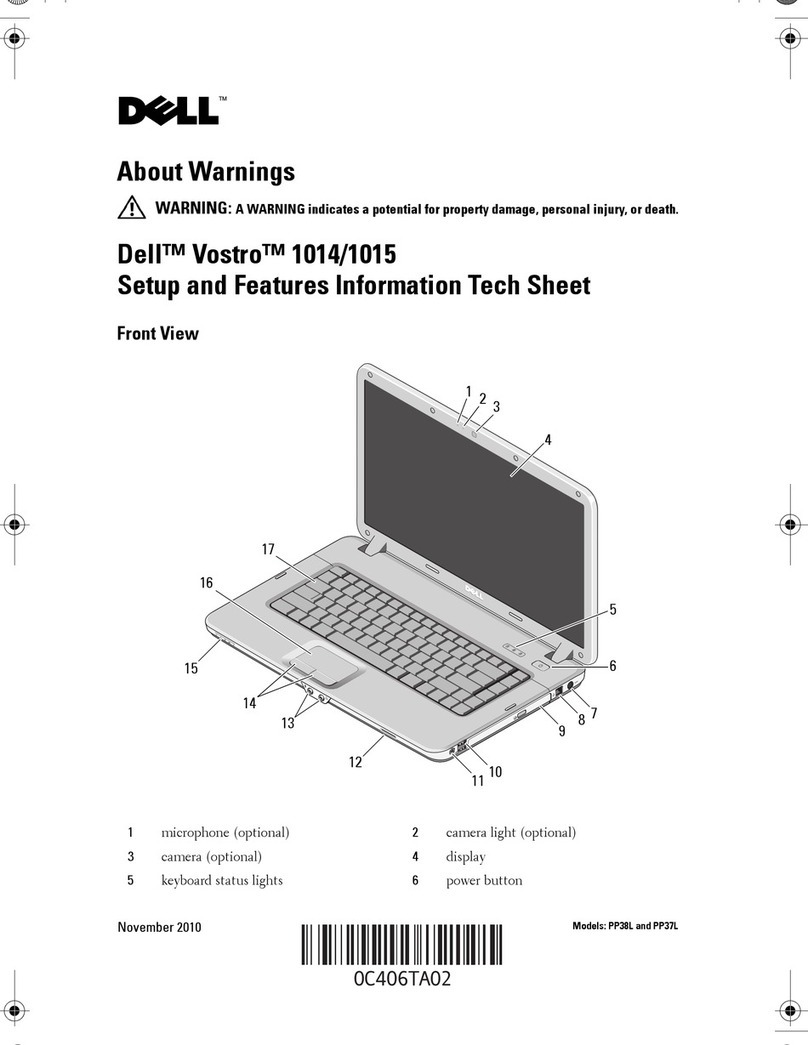 Dell Vostro 1014 Owner's manual Dell Vostro 1014 Owner's manual