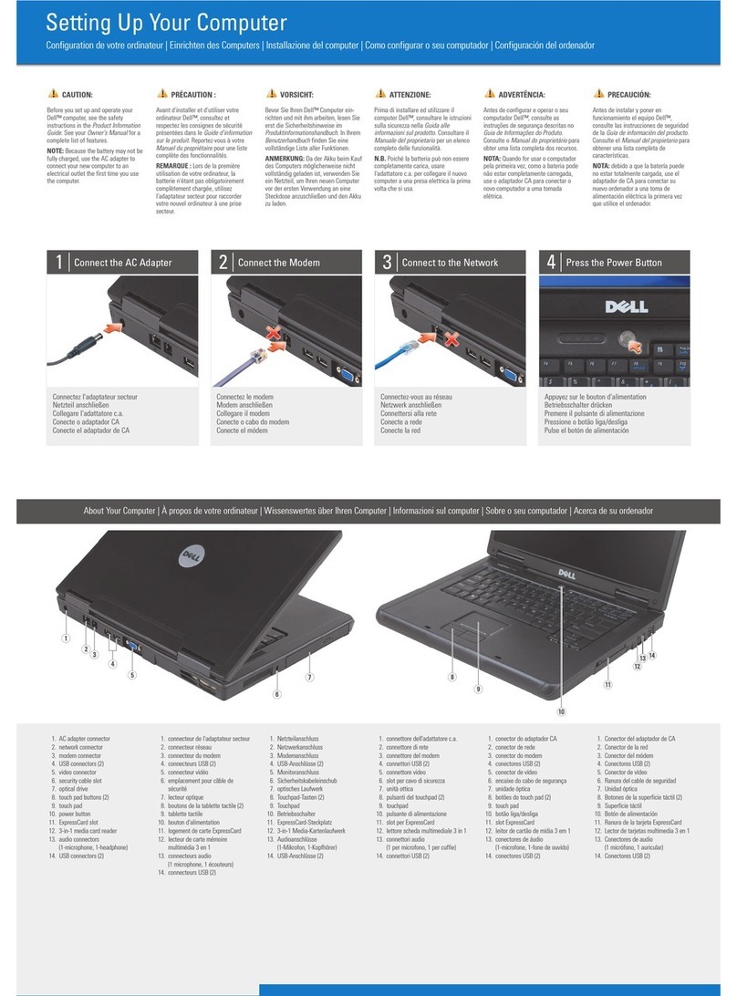 Dell Inspiron 1000 Setup guide