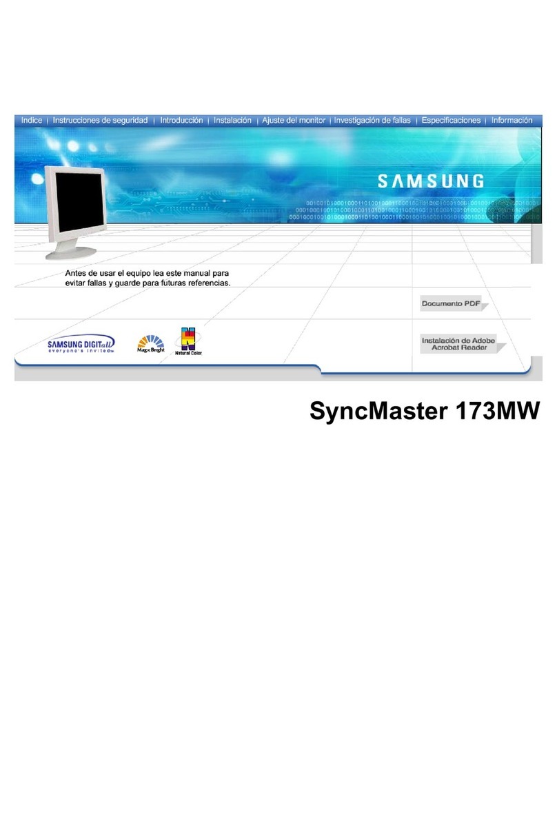 Samsung SyncMaster 173MW User manual Samsung SyncMaster 173MW User manual