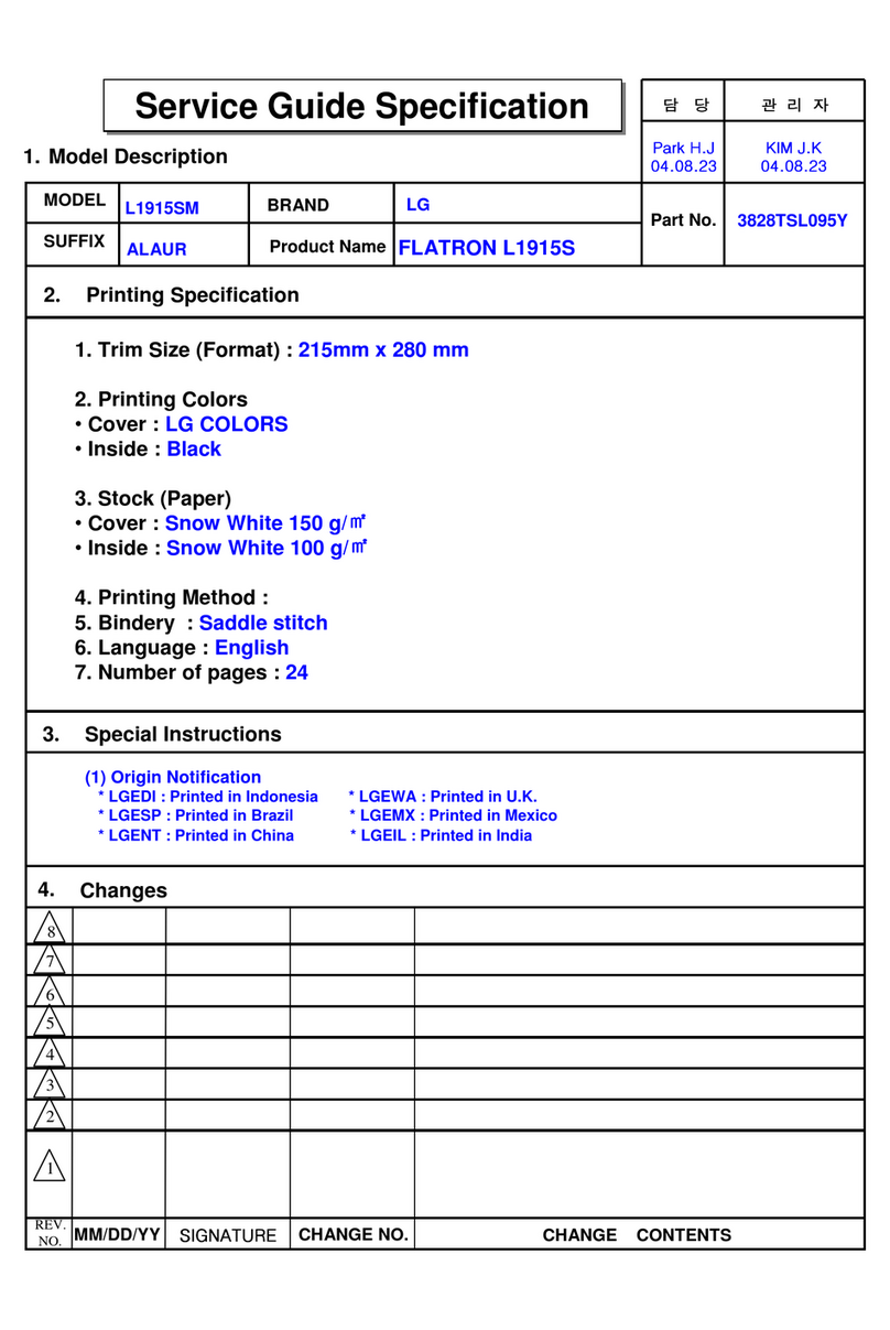 LG L1915S -  - 19" LCD Monitor User manual